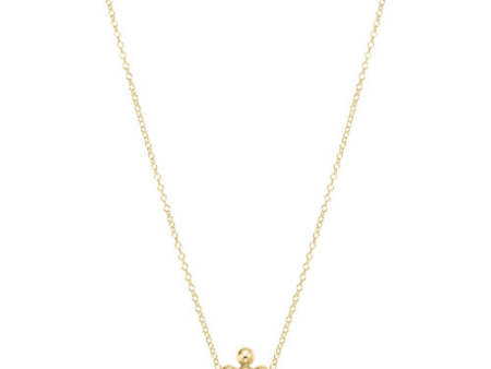 Enewton Gold Classic 3mm Beaded Signature Cross Necklace Online Sale