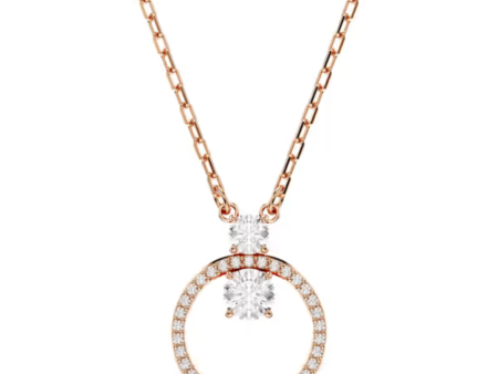 Swarovski Constella Pendant - White Rose Gold Fashion