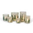 Two s Company Winter Forest Frosted Candleholders Online Hot Sale