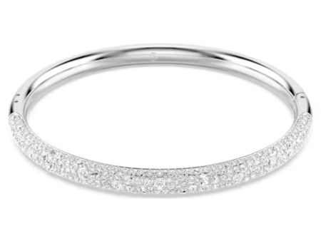 Swarovski Sublima Snow Pave Bangle - Rhodium - Small on Sale