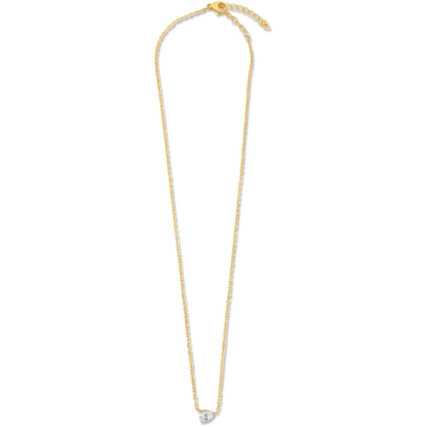 Ellie Vail Lola Solitaire Sideways Pear Necklace - Gold on Sale