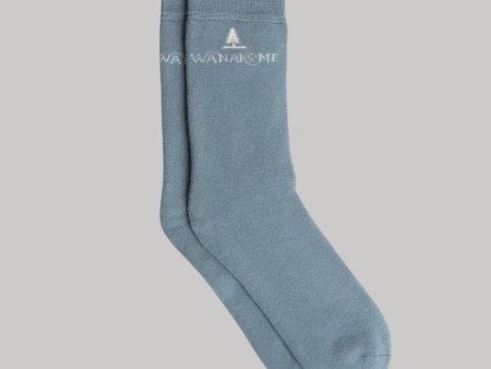 Wanakome Solid Logo Socks - Olive Haze Discount