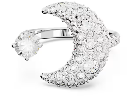 Swarovski Sublima Open Moon Ring - Silver - 55 7 For Discount