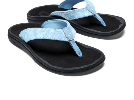 Olukai  Ohana Flip Flops - Pale Blue Black Sale