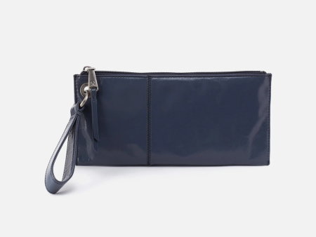 Hobo Vida Wristlet Polished Leather - Blue Stone Supply