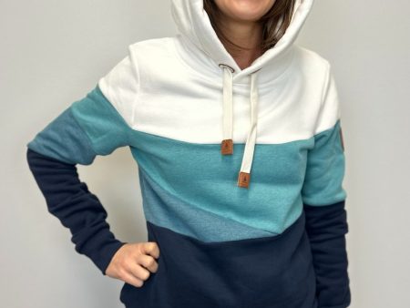 Wanakome Horizon Hoodie - Oxford Blue Mix Sale