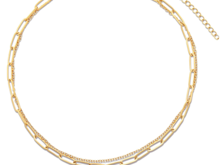 Ellie Vail Renee Double Chain Pearl Choker Necklace For Sale