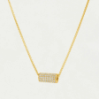 Dean Davidson Petit Pave Mini Tube Necklace - White Topaz Gold For Discount