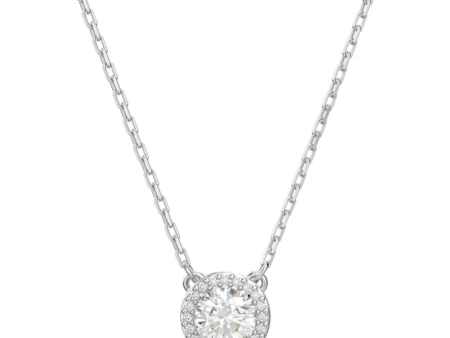 Swarovski Constella Round Pave Pendant - Silver For Sale