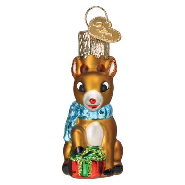 Old World Christmas Mini Rudolph the Red Nose Reindeer Ornament Online now