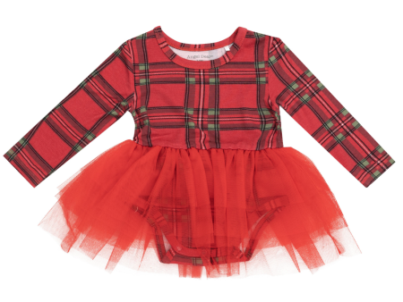 Angel Dear Vintage Holiday Plaid Tutu Bodysuit Sale