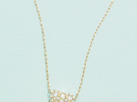 Spartina Splash White Opal Sparkling Heart Necklace Online now