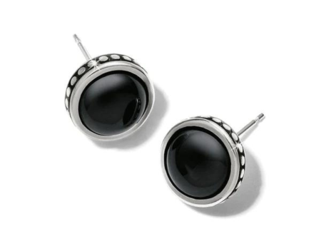 Brighton Pebble Dot Onyx Post Earrings Hot on Sale