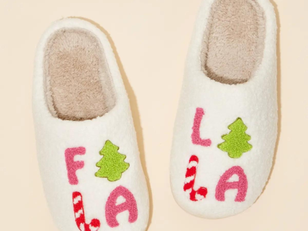 Lilla Haven FALALALA Tree Fuzzy Home Slippers For Discount