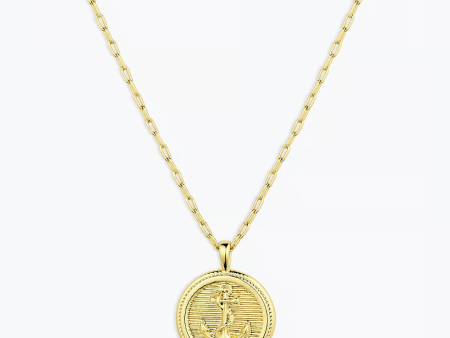 Gorjana Anchor Coin Necklace - Gold on Sale