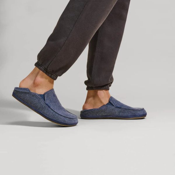 Olukai Moloā Hulu Slippers - Mood Indigo Sale