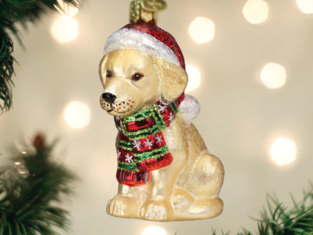 Old World Christmas Holiday Yellow Labrador Puppy Ornament Online