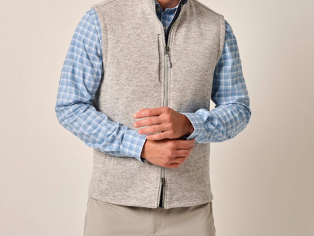 Johnnie-O Denali Vest- Light Grey For Sale