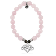 T. Jazelle Infinity Heart Charm Bracelet - Rose Quartz Online Hot Sale