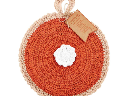 Mud Pie Crochet Pie Pot Holder - Whip Cream Discount