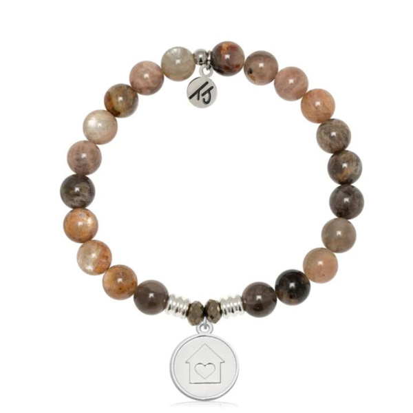 T. Jazelle Home is Where the Heart is Charm Bracelet - Sand Moonstone Online Sale